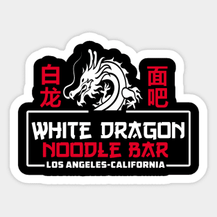 White Dragon Noodle bar Sticker